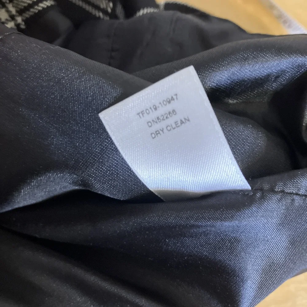 Pendleton Blazer Womens 18 Black/White Plaid‎ Equestrian Dark Academia 100% Wool